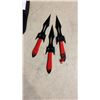Image 4 : SET OF 3 THROWING KNIVES AND MTECH RESCUE FOLDING KNIFE