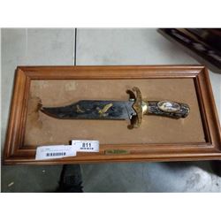 AMERICAN EAGLE BOWIE KNIFE ON WALL PLAQUE