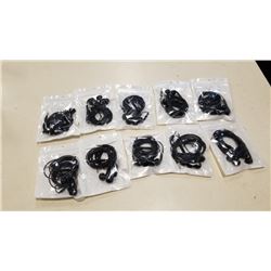 20 NEW 3.5MM EARBUDS BLACK