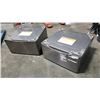 Image 1 : AS NEW PAIR OF 27 INCH LAUNDRY PEDESTALS - STAINLESS