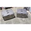 Image 1 : AS NEW PAIR OF 27 INCH LAUNDRY PEDESTALS - STAINLESS