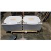 Image 1 : AS NEW PAIR OF 27 INCH LAUNDRY PEDESTALS - WHITE