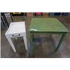 Image 2 : GREEN ENDTABLE AND WHITE SIDE TABLE