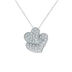 Natural 0.72 CTW Diamond Necklace 18K White Gold - REF-89N3Y