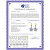 Image 2 : Genuine 4.43 ctw Tanzanite & Diamond Earrings 14KT Yellow Gold - REF-79M3T