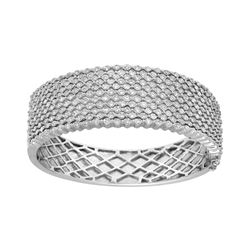 Natural 2.46 CTW Diamond Bangle 18K White Gold - REF-741K6R