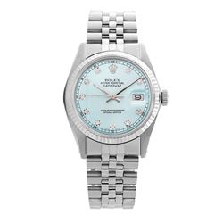 Rolex Pre-owned 36mm Mens Ligjt Blue Stainless Steel