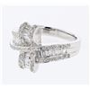 Image 1 : Natural 0.97 CTW Baguette & Diamond Ring 18K White Gold - REF-146K7R