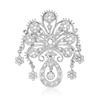 Image 1 : Natural 0.87 CTW Diamond Brooch 18K White Gold - REF-237W6H
