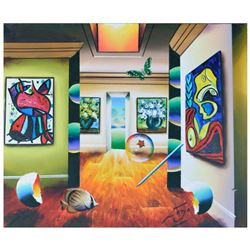 Ferjo, "Sweet Love" Original Painting on Canvas, Hand Signed with Letter of Authenticity.