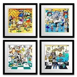 Charles Fazzino- 3D Construction Silkscreen Serigraph "A Jetson’s House Call , Tom & Jerry’s Surgica