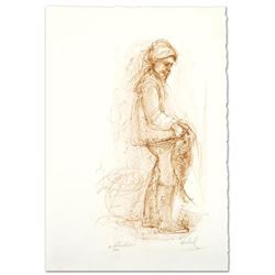 "Fisherman" Limited Edition Lithograph by Edna Hibel (1917-2014), Numbered and Hand Signed with Cert