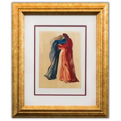 Salvador Dali- Original Color Woodcut on B.F.K. Rives Paper "Purgatory 29"