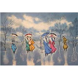 Zina Roitman- Original Serigraph "Rainy Day"