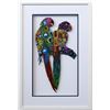 Image 1 : Patricia Govezensky- Original Painting on Laser Cut Steel "Two Parrots XVI"