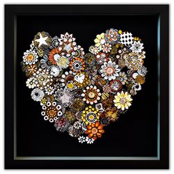 Patricia Govezensky- Original Painting on Cutout Steel "Hommage to Takashi (Mini Series) XIV"