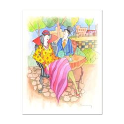 Itzchak Tarkay (1935-2012), Original Mixed Media Watercolor, Hand Signed with Letter of Authenticity