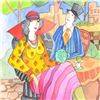 Image 2 : Itzchak Tarkay (1935-2012), Original Mixed Media Watercolor, Hand Signed with Letter of Authenticity