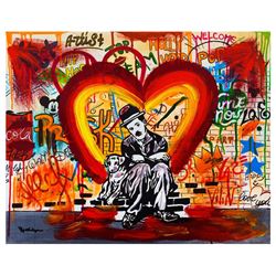 Nastya Rovenskaya- Mixed Media "Charlie is Alone"