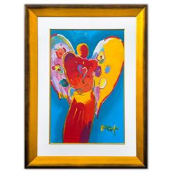 Peter Max- Original Mixed Media "Angel with Heart"