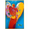 Image 2 : Peter Max- Original Mixed Media "Angel with Heart"