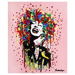 Nastya Rovenskaya- Mixed Media "Marilyn Monroe is Happy"
