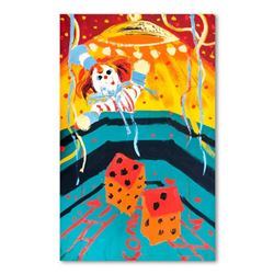 Paul Blaine Henrie (1932-1999), "7 Come 11" Hand Signed Original Painting on Canvas (48"x30") with L