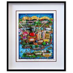 Charles Fazzino- 3D Construction Silkscreen Serigraph "There's Music... New Jersey, New York, Long I