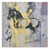 Image 1 : Gail Rodgers, "Leonardo's Horse" Hand Signed Original Hand Pulled Silkscreen Mixed Media on Canvas w