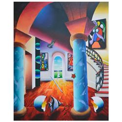 Ferjo, "Home Is Where the Heart Is" Original Painting on Canvas, Hand Signed with Letter of Authenti