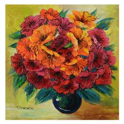 Yana Korobov, Original Acrylic Painting on Canvas, Hand Signed with Letter Authenticity.