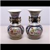 Image 1 : Two Cobalt and Flower Vases