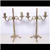 Image 2 : Pair of Parcel Gilt Brass Candle Stands