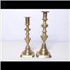 Image 1 : Two Old Brass Candlesticks