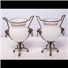Image 1 : Pair Empire Opaline Etruscan Vases