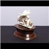 Image 2 : Moose Horn Carving - Wolves and Moose