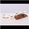 Image 1 : Carved Stag Antler - Two Otters