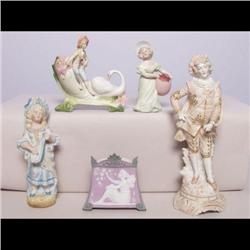 German Bisque Bowls and Figures