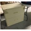 Image 1 : Two Drawer Metal Filing Cabinet 28.5" height, 30" width, 19" depth