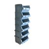 Image 1 : SIX Blue Plastic Storage Bins 5" x 5" x 5"