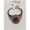Image 4 : 19K White Gold Burmese Ruby(2.4ct) Diamond(Si, 0.5ct) Ring (~Size 6)(Ring is resizable for $40), Mad