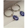 Image 2 : 10K White Gold Tanzanite(2.5ct) Earrings, Custom Designed in Canada, Appraised Retail $1910