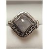 Image 1 : Silver Moonstone Ring (~Size 8)(Ring is resizable for $40), Suggested Retail Value $200