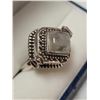 Image 2 : Silver Moonstone Ring (~Size 8)(Ring is resizable for $40), Suggested Retail Value $200