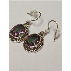 Silver Mystic Topaz Earrings, Suggested Retail Value $100