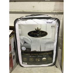 Royal Luxe Luxury Bedding King Size White Down Comforter