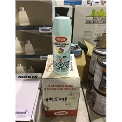 Case of KrylonColorMaster Paint and Primer Aerosol Spray Aqua (6 x 340g)