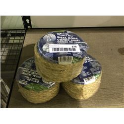 Ben-Mor 3/8" x 50' Sisal Rope Lot of 3