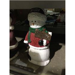 Decorative "Welcome" Snowman
