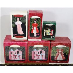 LOT OF HALLMARK BARBIE CHRISTMAS ORNAMENTS